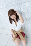 blouse bra cosplay momoka_(ii) necklace original pleated_skirt skirt sweater rating:Safe score:0 user:pixymisa