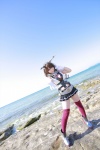 beach boots cosplay gloves hairband halter_top kantai_collection microskirt mutsu_(kantai_collection) ocean ou red_legwear saku skirt thighhighs zettai_ryouiki rating:Safe score:0 user:nil!