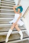 ahoge boots cosplay dress green_hair macross microphone ranka_lee umi rating:Safe score:2 user:pixymisa