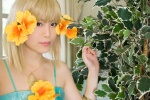 blonde_hair cagalli_yula_athha cosplay flower gown gundam gundam_seed kikiwan rating:Safe score:1 user:pixymisa