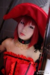 angelina_durless boa choker cosplay gloves gown hat kuroshitsuji madam_red ondine red_eyes red_hair rating:Safe score:0 user:pixymisa