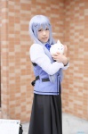 blouse blue_hair cosplay gochuumon_wa_usagi_desuka? hair_clips kafuu_chino meme_mamimu skirt tippy_(gochuumon_wa_usagi_desuka?) vest rating:Safe score:0 user:nil!