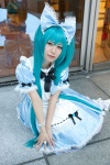 alice_in_musicland_(vocaloid) aqua_hair cosplay dress hairbow hatsune_miku twintails vocaloid yaya rating:Safe score:0 user:pixymisa