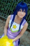 ahoge blue_hair cheerleader_uniform cosplay dress izumi_konata lucky_star pom_poms rin rating:Safe score:0 user:nil!