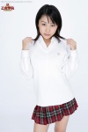 blouse costume miniskirt nishida_mai plaid pleated_skirt school_uniform skirt sweater_vest rating:Safe score:1 user:nil!