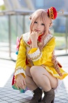 atelier_meruru blonde_hair bow cape cosplay crown dress merurulince_rede_arls miho pettipants rating:Safe score:1 user:nil!