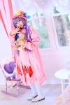 amatsuka_miyu cosplay dress hat patchouli_knowledge purple_hair robe stuffed_animal teddy_bear thighhighs touhou rating:Safe score:0 user:nil!