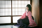 bunmei_kaika:_aoiza_ibunroku cosplay hair_tie haori ibara kimono mito_aoi ponytail rating:Safe score:0 user:nil!