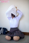 blouse bookbag kneesocks pleated_skirt school_uniform shirt_lift skirt sweater_vest togashi_azusa rating:Safe score:0 user:nil!