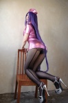 ass black_legwear cosplay dress ikkitousen kanu_unchou kibashi nurse nurse_cap nurse_uniform pantyhose purple_hair rating:Safe score:5 user:nil!