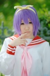 cosplay fubuki hairband hiiragi_tsukasa lucky_star purple_hair sailor_uniform school_uniform rating:Safe score:0 user:nil!