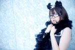 cosplay dress feather_boa glasses hairbow kurumi_nui namada onegai_my_melody rating:Safe score:1 user:nil!