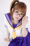 arimura_shion costume glasses pleated_skirt ponytail sailor_uniform school_uniform skirt rating:Safe score:0 user:nil!