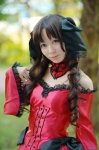 cosplay fate/hollow_ataraxia fate/series gown hair_ribbons maropapi tohsaka_rin twintails rating:Safe score:1 user:nil!