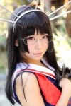 choukai_(kantai_collection) cosplay glasses gloves hairband itsuki_akira kantai_collection sailor_uniform school_uniform rating:Safe score:1 user:nil!