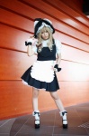 apron blonde_hair blouse cosplay jumper kirisame_marisa shuu socks touhou witch_hat rating:Safe score:2 user:nil!