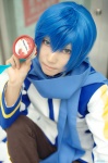 blue_hair coat cosplay crossplay kaito scarf tatsuki_(ii) trousers vocaloid rating:Safe score:0 user:nil!