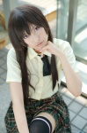 blouse boku_wa_tomodachi_ga_sukunai cosplay mai_(ii) mikazuki_yozora pleated_skirt school_uniform skirt thighhighs zettai_ryouiki rating:Safe score:1 user:nil!