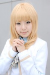 blonde_hair cosplay kneehighs konohana_hikari ousaka_suzuran school_uniform strawberry_panic! rating:Safe score:0 user:darkgray