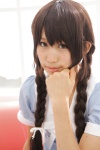 akiyama_mio ayumimi_usagi cosplay dress hair_ties k-on! twin_braids rating:Safe score:0 user:pixymisa