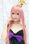bow cleavage cosplay crown dress izumi_ayame megurine_luka pink_hair vocaloid world_is_mine_(vocaloid) rating:Safe score:1 user:pixymisa