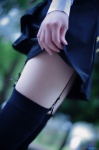 blouse chiri cosplay garter_belt inu_boku_secret_service jumper school_uniform shirakiin_ririchiyo skirt skirt_lift thighhighs zettai_ryouiki rating:Safe score:6 user:nil!
