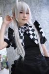 ahoge apron blouse cosplay haiyore!_nyaruko-san hiokichi miniskirt nyaruko skirt white_hair rating:Safe score:1 user:nil!
