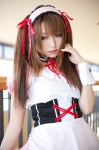 apron asahina_mikuru cosplay dress hairband iori suzumiya_haruhi_no_yuuutsu twintails waitress waitress_uniform rating:Safe score:0 user:nil!