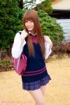 blouse bookbag costume haruna_megumi pleated_skirt school_uniform skirt sweater_vest rating:Safe score:0 user:nil!