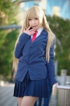 blazer blonde_hair blouse cosplay minami_haruka minami-ke pleated_skirt school_uniform skirt tie tsuzuki_rui rating:Safe score:0 user:nil!