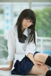 blouse cosplay glasses kneesocks original pleated_skirt rinami school_uniform skirt rating:Safe score:6 user:nil!