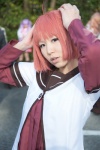 akaza_akari cosplay dress hair_buns hinata_(ii) jacket pink_hair yuruyuri rating:Safe score:0 user:pixymisa
