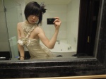 bathroom camera collar dress iiniku_ushijima mirror necklace pearl_necklace reflection self-shot rating:Safe score:5 user:msgundam2