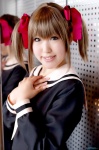 cosplay fukuzawa_yumi hair_ribbons maria-sama_ga_miteru moeka school_uniform twintails rating:Safe score:0 user:nil!