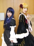 beatrice bernkastel blue_hair choker cosplay dress gown murika red_hair shiratama_rei umineko_no_naku_koro_ni rating:Safe score:0 user:nil!