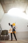 blonde_hair cosplay detached_sleeves dress guitar hairbow kagamine_rin meltdown_(vocaloid) saku scene_ever_4 thighhighs twintails vocaloid rating:Safe score:0 user:nil!