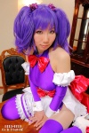 azumi cosplay detached_sleeves geleemix halter_top kibino_tamaki miniskirt purple_hair skirt thighhighs twintails zettai_ryouiki rating:Safe score:1 user:nil!