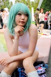 boots cosplay green_hair kazami_yuuka mari_(ii) pantyhose swimsuit touhou rating:Safe score:0 user:pixymisa