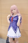 cosplay fuyuumi_ai okayu_(ii) ore_no_kanojo_to_osananajimi_ga_shuraba_sugiru pantyhose pink_hair pleated_skirt sailor_uniform school_uniform sheer_legwear skirt rating:Safe score:0 user:nil!