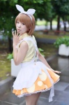 ai_(vi) apron cosplay dress hairbow koizumi_hanayo love_live!_school_idol_project rating:Safe score:0 user:nil!