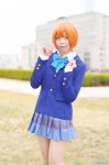 blazer blouse cosplay hoshizora_rin love_live!_school_idol_project mitsuusagi orange_hair pantyhose pleated_skirt school_uniform sheer_legwear skirt rating:Questionable score:0 user:nil!