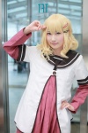 blonde_hair cosplay dress hair_clips hiokichi jacket oomuro_sakurako yellow_eyes yuruyuri rating:Safe score:0 user:pixymisa