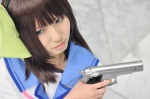 angel_beats! blouse cosplay gun hairband nakamura_yuri pistol rinami sailor_uniform school_uniform rating:Safe score:2 user:xkaras