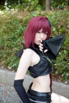 aki_(iv) braid cosplay croptop detached_sleeves half-skirt headdress keyhole kurosaki_mea red_hair shorts to_love-ru to_love-ru_darkness rating:Safe score:0 user:pixymisa