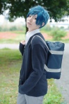 backpack blue_hair cardigan cosplay crossplay dress_shirt hori-san_to_miyamura-kun rinto school_uniform tanihara_makio trousers rating:Safe score:0 user:nil!