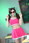 animal_ears bracelet croptop han_ji_eun navel_piercing necklace skirt sunglasses rating:Safe score:0 user:mock