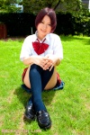 blouse bookbag kneesocks miyatsuka_kei pleated_skirt school_uniform skirt rating:Safe score:1 user:nil!