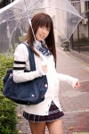 aoi_natsume blouse bookbag cardigan costume dgc_0803 pleated_skirt school_uniform skirt umbrella rating:Safe score:0 user:nil!
