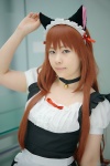 animal_ears apron bell cat_ears choker cosplay dress maid maid_uniform original red_hair yuu_(ii) rating:Safe score:0 user:pixymisa
