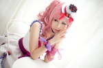 bra choker cosplay dress hat momose_riyu original pink_hair side_ponytail rating:Safe score:2 user:xkaras